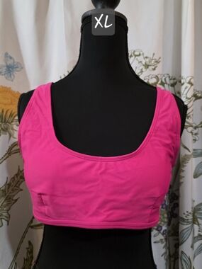 HALARA Hot Pink Scoop-Neck Swim Top - XL